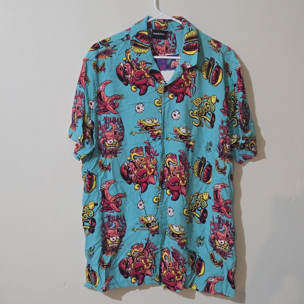 SpongeBob SquarePants Graphic Button Down - Picture 1 of 8